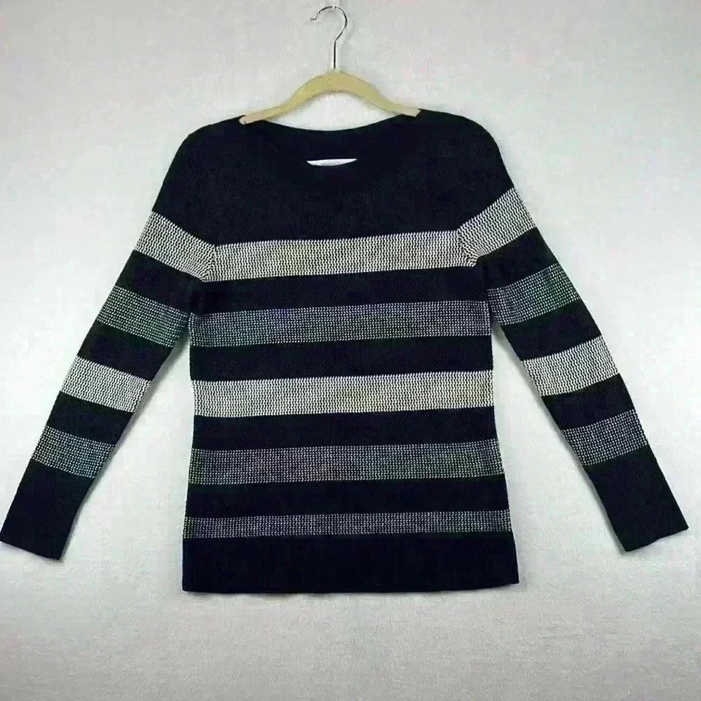 Market & Spruce Sweater Navy Women’s Size Small Cotton Blend Pullover
